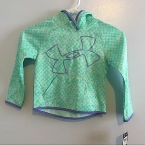 NWT youth Under Armour green and purple hoodie